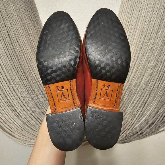 Adelante NWOT "The Camilia" Red Leather Clogs Sz 7 - Picture 7 of 8